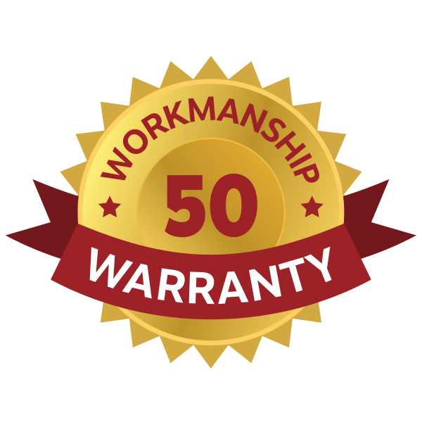 50-year workmanship warranty