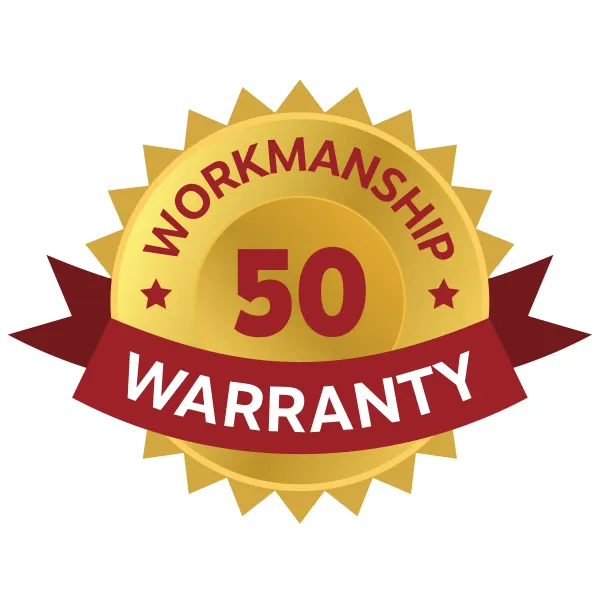 50-year workmanship warranty